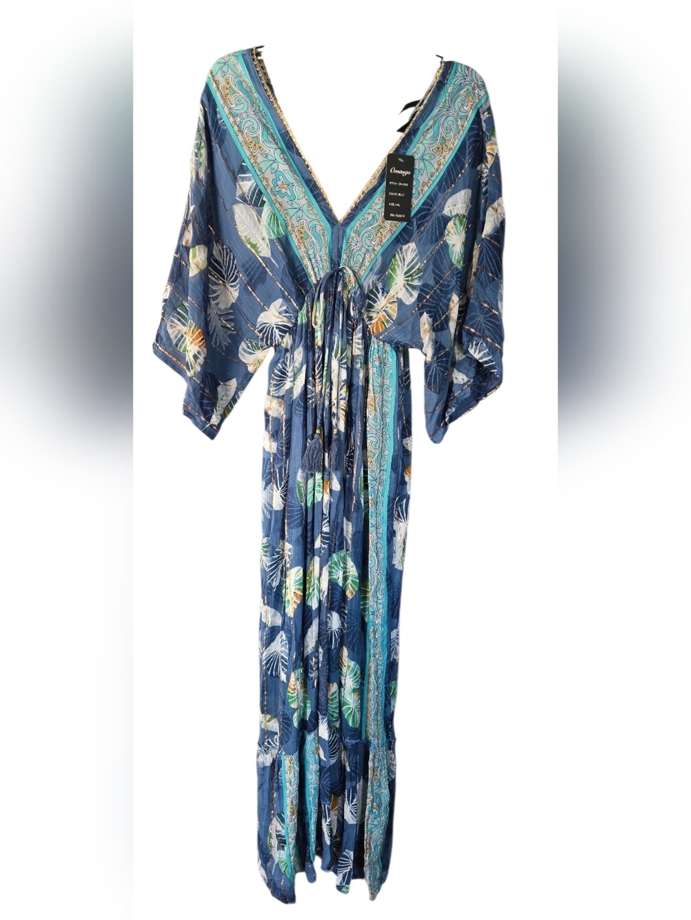 Omango By Lazy Daisy Tropical Maxi Dress